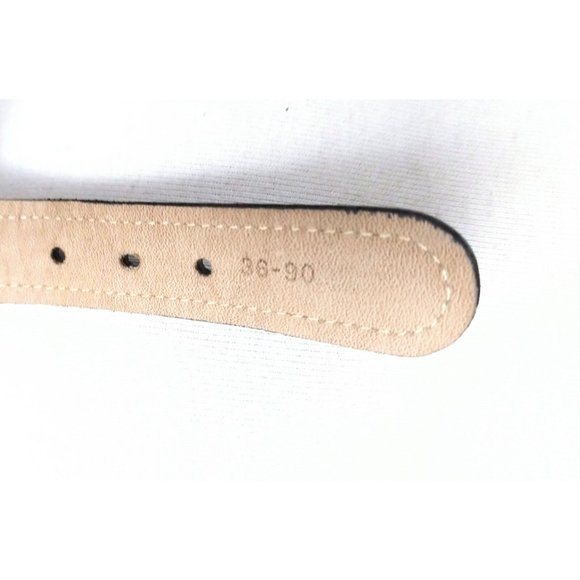 Vintage Yves Saint Laurent YSL grey cotton canvas leather belt - Picture 5 of 7